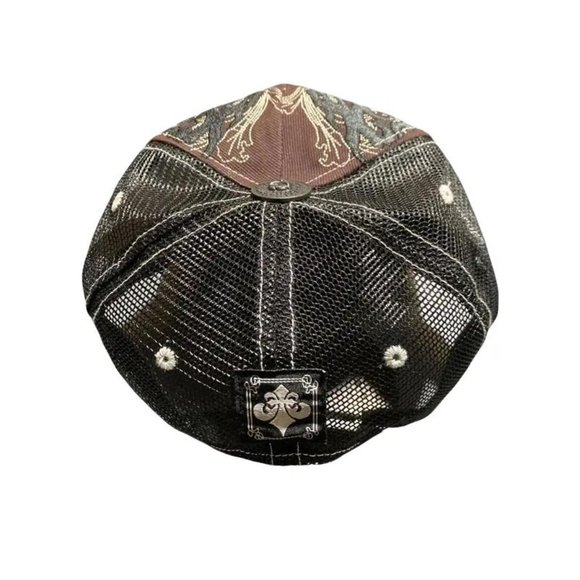 Affliction X Ozzy Osborne Vintage New Double Skull Brown Hat  display picture 2